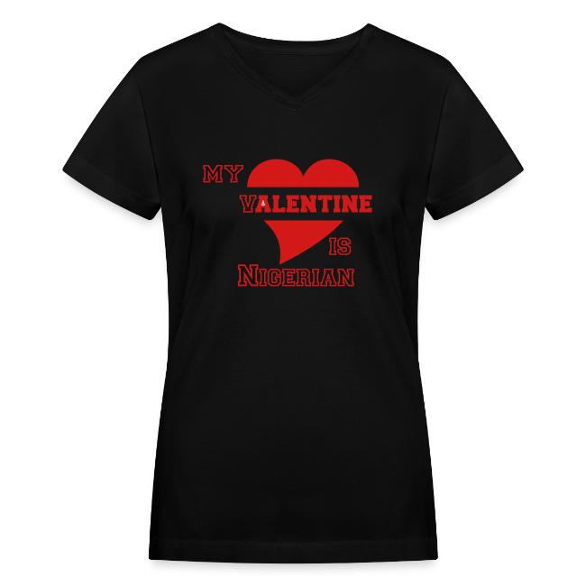 Valentine Tshirt Nigeria - Womens V 